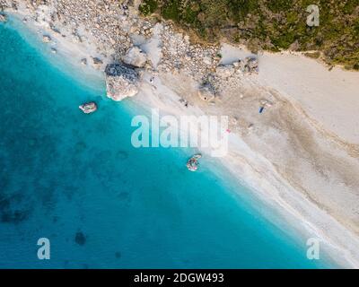 Vue sur l'île grecque/Lefkada Banque D'Images