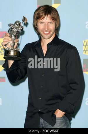 James Blunt dans la salle de presse du MTV Video Music Awards 2006, radio City, New York. Banque D'Images