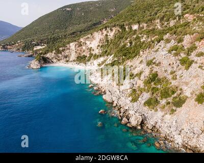 Vue sur l'île grecque/Lefkada Banque D'Images