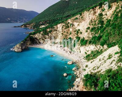 Vue sur l'île grecque/Lefkada Banque D'Images