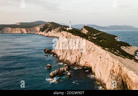 Vue sur l'île grecque/Lefkada Banque D'Images