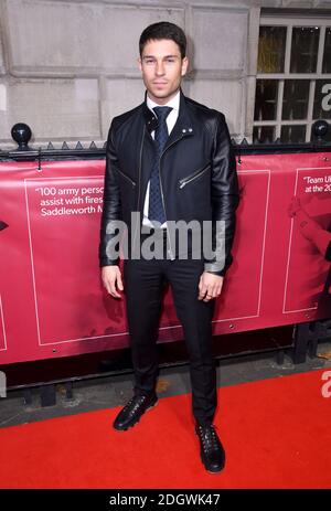 Joey Essex arrive aux Sun Military Awards 2018 qui se tiennent à Whitehall, Londres. Le crédit photo devrait se lire comme suit : Doug Peters/EMPICS Banque D'Images