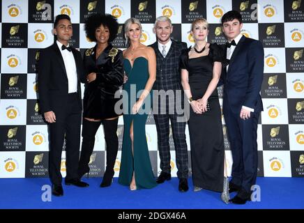 Ijaz Rana, Rachel Adedeji, Sarah Jayne Dunn, Kieron Richardson, Lysette Anthony et Aedan Duckworth ont assisté aux Prix du programme 2019 de la Royal Television Society, qui se sont tenus à l'hôtel Grosvenor, à Londres. Le crédit photo devrait se lire comme suit : Doug Peters/EMPICS Banque D'Images