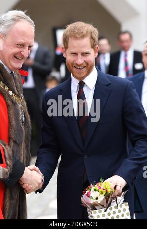 Le duc de Sussex participe au douzième déjeuner annuel du Grand curry du Lord Mayor à l'appui des trois organismes de bienfaisance du service national : ABF la Charité des soldats, la Royal Navy et la Royal Marines Charity et le Royal Air Force Benevolent Fund, Guildhall, Londres. Le crédit photo devrait se lire comme suit : Doug Peters/EMPICS Entertainment Banque D'Images