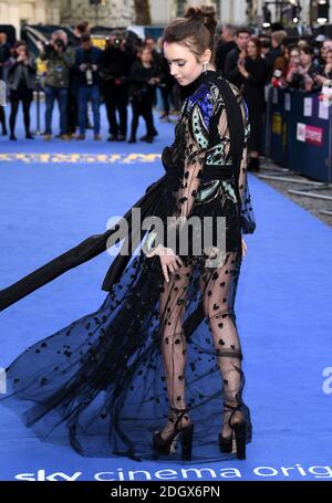 Lily Collins assistait à la première européenne extrêmement méchant, choquant Evil et Vile tenue à Curzon Mayfair, Londres, le 24 avril 2019. Le crédit photo devrait se lire comme suit : Doug Peters/EMPICS Banque D'Images