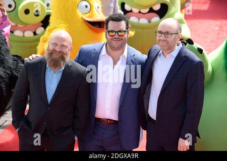 Directeur Thurop Van Orman, Josh Gad et John Cohen assistant au film Angry Birds 2, Carlton Hotel Pier, Cannes. Partie du Festival du film 72. Le crédit photo devrait se lire comme suit : Doug Peters/EMPICS Banque D'Images