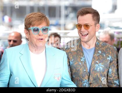 Elton John et Taron Egerton au Rocketman Photocall, le Palais des Festivals, lors du 72e Festival de Cannes. Le crédit photo devrait se lire comme suit : Doug Peters/EMPICS Banque D'Images