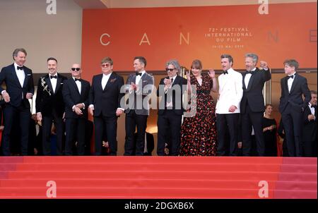 Giles Martin, David meunter, Bernie Taupin, Elton John, Taron Egerton, directeur Dexter Fletcher, Bryce Dallas Howard, Richard Madden, producteur Adam Bohling, et Kit Connor, qui assistaient à la première Rocketman, qui s'est tenue au Grand Théâtre lumière pendant le 72e Festival de Cannes. Le crédit photo devrait se lire comme suit : Doug Peters/EMPICS Banque D'Images