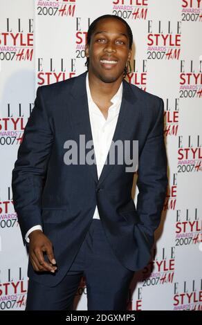 Lemar arrive aux Elle style Awards 2007, The Camden Roundhouse, Londres. Banque D'Images