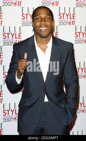 Lemar arrive aux Elle style Awards 2007, The Camden Roundhouse, Londres. Banque D'Images