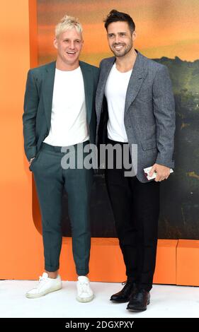 Jamie Laing (à gauche) et Spencer Matthews participant à la fois... Dans Hollywood UK Premiere, tenue à Odeon Luxe, Leicester Square, Londres. Le crédit photo devrait se lire comme suit : Doug Peters/EMPICS Banque D'Images