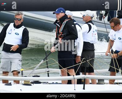 Le duc et la duchesse de Cambridge participent à la régate de la coupe du roi, Cowes, Isle of Wight. Le crédit photo devrait se lire comme suit : Doug Peters/EMPICS Banque D'Images