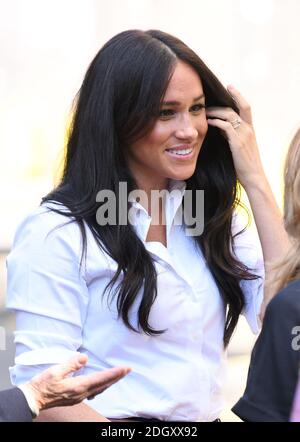 La duchesse de Sussex arrive au lancement de la collection de capsules Smart Works, John Lewis, Oxford Street, Londres. Crédit photo devrait se lire: Doug Peters/EMPICS Banque D'Images