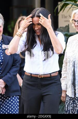 La duchesse de Sussex arrive au lancement de la collection de capsules Smart Works, John Lewis, Oxford Street, Londres. Crédit photo devrait se lire: Doug Peters/EMPICS Banque D'Images