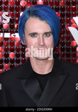 Gareth Pugh participe au dévoilement de nouveaux uniformes conçus par le designer de mode britannique Gareth Pugh pour Virgin Voyages, à l'Opéra Royal, dans le cadre de la semaine de la mode de Londres du printemps/été 2020. Le crédit photo devrait se lire comme suit : Doug Peters/EMPICS Banque D'Images