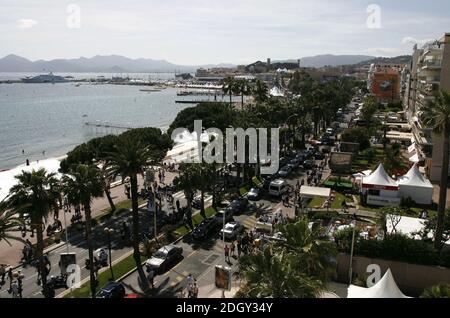 Une vue sur la croisette lors du 60ème Festival de Cannes, France, le 17 mai 2007. Banque D'Images