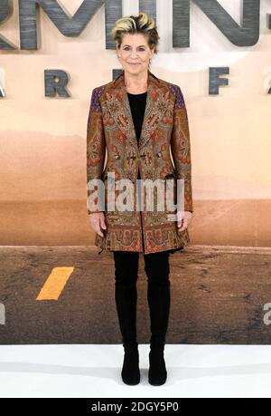 Linda Hamilton assiste au Terminator: Dark Fate photocall à l'hôtel Mandarin Oriental, Londres. Banque D'Images