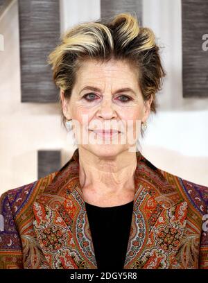 Linda Hamilton assiste au Terminator: Dark Fate photocall à l'hôtel Mandarin Oriental, Londres. Banque D'Images