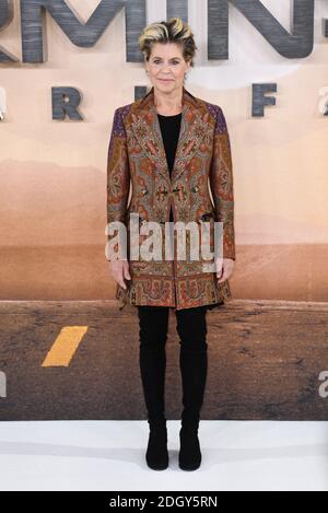 Linda Hamilton arrive pour le Terminator : un photocall au destin sombre qui se tient à l'hôtel Mandarin Oriental, Londres. Le crédit photo devrait se lire comme suit : Doug Peters/EMPICS Banque D'Images