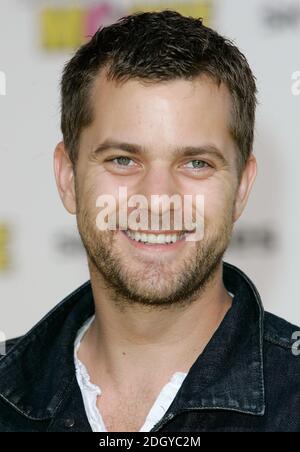 Joshua Jackson arrive pour la première britannique du film de Simpson au vue Cinema, The 02 Arena, Greenwich, Londres. Banque D'Images