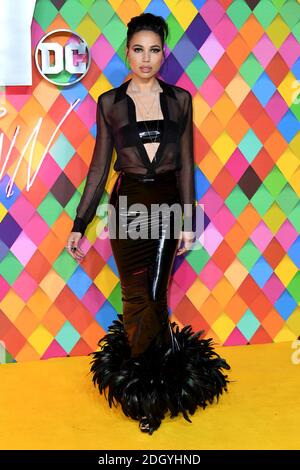 Jurnee Smallett-Bell participant à la première mondiale Birds of Prey tenue à l'Odeon BFI IMAX, Waterloo, Londres. Crédit photo devrait se lire: Doug Peters/EMPICS Banque D'Images