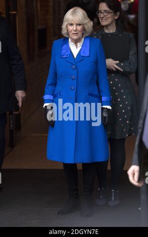 La duchesse de Cornwall après avoir visité le Kiln Theatre, Kilburn, Londres. Le crédit photo devrait se lire comme suit : Doug Peters/EMPICS Banque D'Images