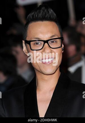 GOK WAN arrive aux Brit Awards 2009, Earls court, Londres. Banque D'Images