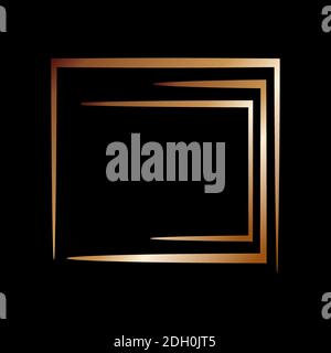 Forme géométrique abstraite stylisée sur fond noir. Clipart pour votre créativité. Vecteur. Illustration de Vecteur