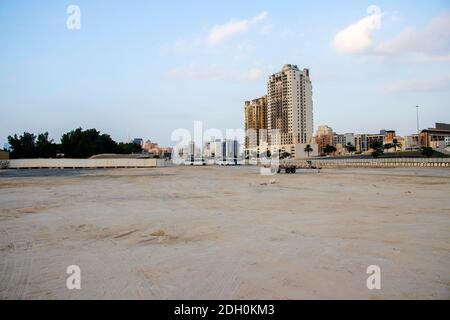 Quartier de Jadaf à Dubaï en début de matinée. EAU. Banque D'Images