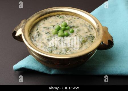 Methi Malai Mutter, cuisine indienne, Inde Banque D'Images