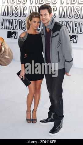 Amber Lancaster et Jayson Blair arrivent aux MTV Video Music Awards 2010, Nokia Theatre, Los Angeles, Etats-Unis. Les MTV Video Music Awards 2010 seront mis à l'air sur MTV UK le lundi 13 septembre à 21h00. Banque D'Images