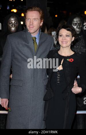 Damian Lewis et sa femme arrivent pour la première mondiale de Harry Potter et les Hallows de Deathly : première partie, à l'extrémité ouest d'Odeon, Leicester Square, Londres. Banque D'Images