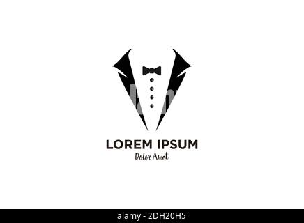 Tuxedo Man logo symboles Noir icônes modèle Illustration de Vecteur