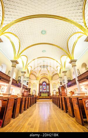 Cathédrale de la Sainte-Trinité au centre-ville de Québec, Canada. Banque D'Images