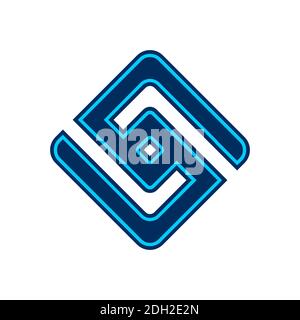 résumé lettre o lettre s connexion logo icône concept vectoriel conception Illustration de Vecteur