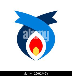 logo fire energy power icon vector concept design Illustration de Vecteur