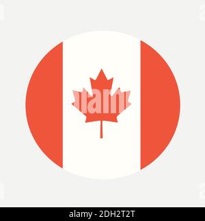Pavillon isolé du Canada en forme de cercle. Illustration de Vecteur
