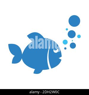 simple fish logo icône icône vecteur concept Illustration de Vecteur