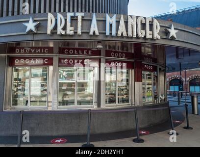 Une branche de la chaîne de restauration rapide et décontractée PRET A Manager. Banque D'Images