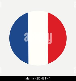 Drapeau national de France, drapeau national européen. Illustration de Vecteur