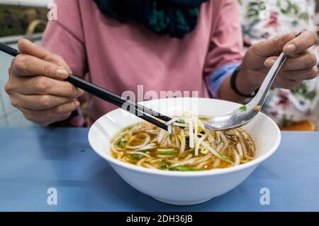 Nouilles de riz traditionnelles taïwanaises Banque D'Images