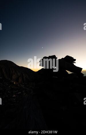 Olympe de montagne en grèce avec des vues majestueuses pendant le coucher du soleil Banque D'Images