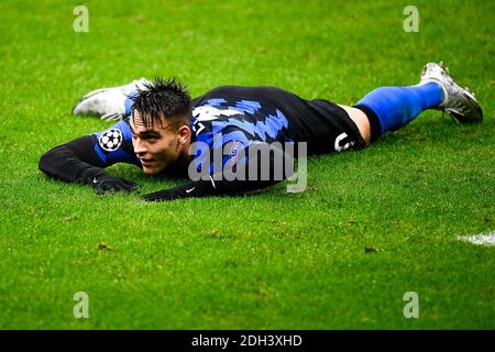 Milan, Italie. 09e décembre 2020. MILAN, ITALIE - 09 décembre 2020 : Lautaro Martinez du FC Internazionale réagit lors du match de football du groupe B de la Ligue des champions de l'UEFA entre le FC Internazionale et le FC Shakhtar Donetsk. (Photo de Nicolò Campo/Sipa USA) crédit: SIPA USA/Alay Live News Banque D'Images