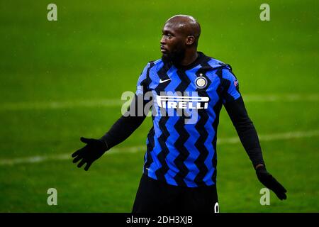 Milan, Italie. 09e décembre 2020. MILAN, ITALIE - 09 décembre 2020 : Romelu Lukaku du FC Internazionale réagit lors du match de football du groupe B de la Ligue des champions de l'UEFA entre le FC Internazionale et le FC Shakhtar Donetsk. (Photo de Nicolò Campo/Sipa USA) crédit: SIPA USA/Alay Live News Banque D'Images