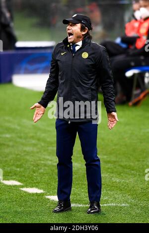 Milan, Italie. 09e décembre 2020. MILAN, ITALIE - 09 décembre 2020 : Antonio Conte, entraîneur en chef du FC Internazionale, réagit lors du match de football du groupe B de la Ligue des champions de l'UEFA entre le FC Internazionale et le FC Shakhtar Donetsk. (Photo de Nicolò Campo/Sipa USA) crédit: SIPA USA/Alay Live News Banque D'Images