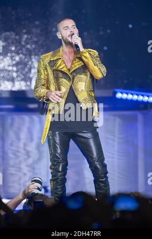 Le chanteur français M. Pokora (alias Matt Pokora, Matthieu Tota) se produit en direct sur scène à 'le Tigre' avec son 'My Way Tour' lors du 'Festival de la chanson LOL', le 30 juin 2017 à Margny-les-Compiegne, en France. Photo par Edouard Bernaux/Abacapress.com Banque D'Images