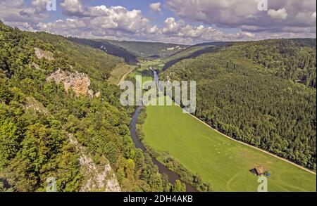 Vallée du Danube près de Beuron Banque D'Images