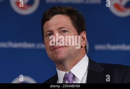 Jay Clayton, président de la Securities and Exchange Commission des États-Unis, s'exprime à la Chambre de commerce le 26 juillet 2017 à Washington, DC. . Photo par Olivier Douliery/Abaca Banque D'Images