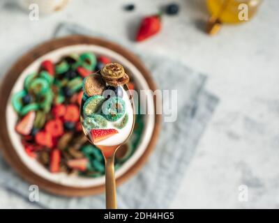 Céréales à crêpes multicolores Banque D'Images