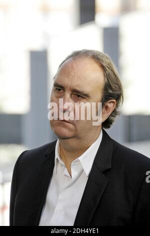 Le Premier ministre français Edouard Philippe prononce un discours à côté du fondateur du fournisseur français d'Internet haut débit Iliad, Xavier Niel, lors d'une visite à l'incubateur de démarrage Station F à Paris le 31 août 2107. Photo d'Alain Apaydin/ABACAPRESS.COM Banque D'Images